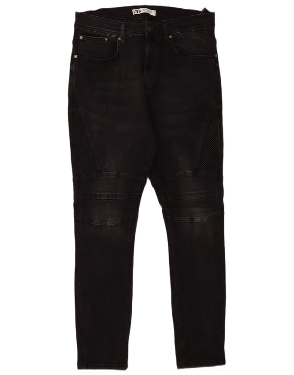 Zara Jeans ajustados para hombre EU 42 Large W32 L28 Algodón negro