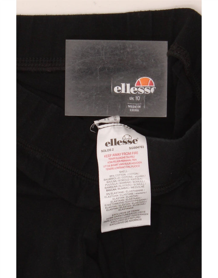 Ellesse Leggings gráficos para mujer UK 10 Small Algodón negro