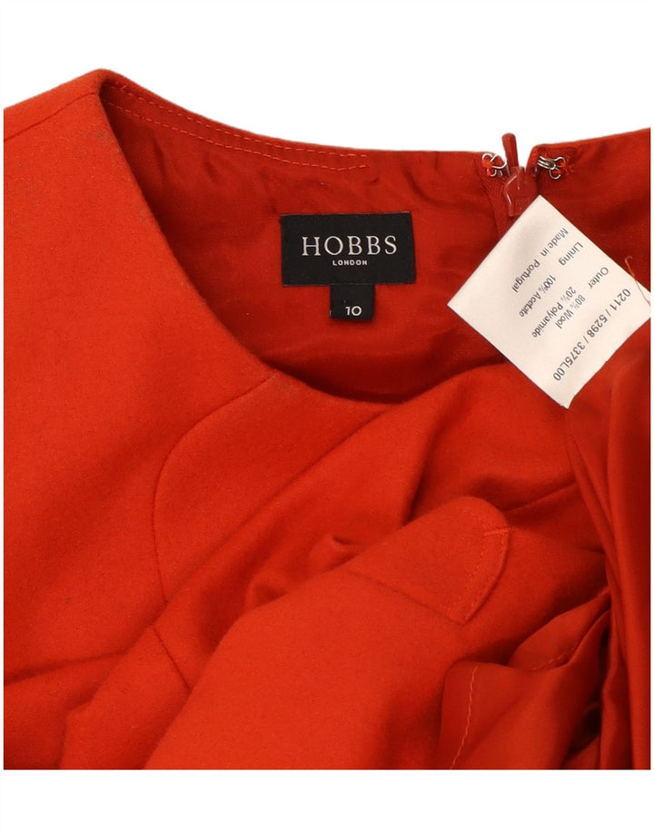 Hobbs Vestido tubo sin mangas para mujer UK 10 Small Red Wool