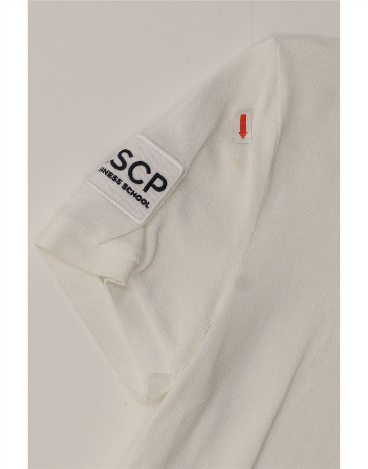 LACOSTE Polo de corte regular para mujer Talla 34 Pequeño Algodón blanco