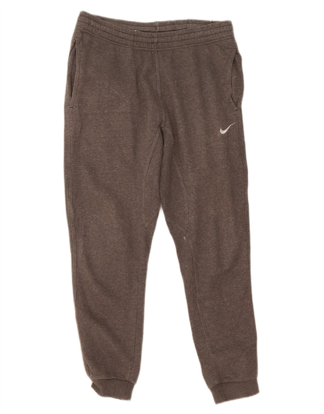NIKE Mens Tracksuit Trousers Joggers Small Grey Cotton