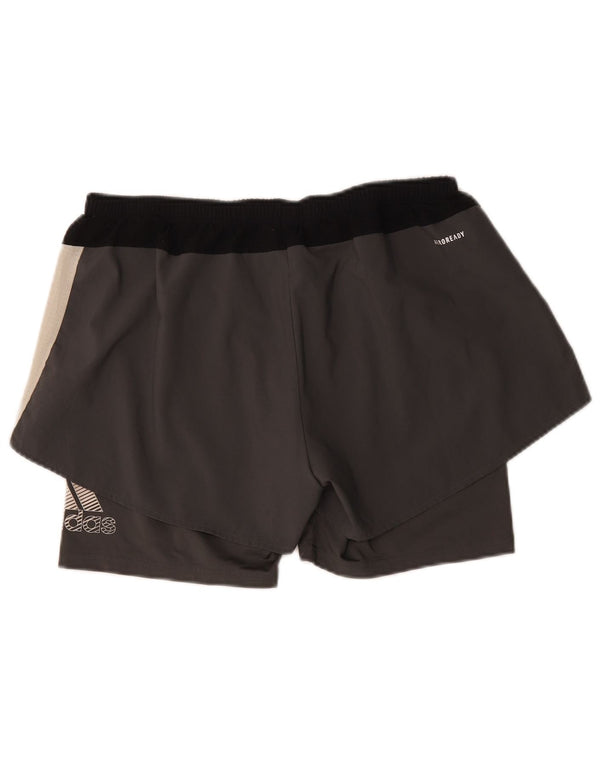 Adidas - Pantalones cortos deportivos Aeroready para mujer, talla 40, talla grande, color gris