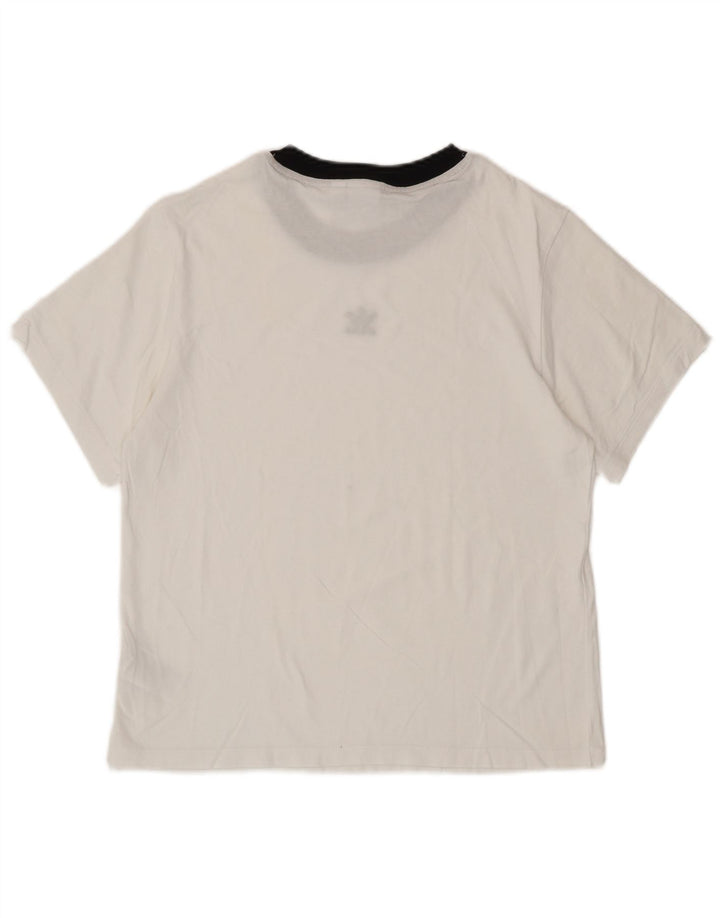 ADIDAS Camiseta extragrande para mujer UK 8 Small White Cotton