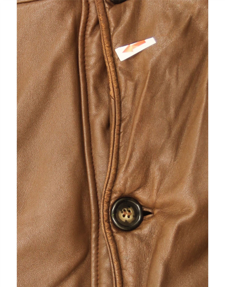 Belfe & Belfe Chaqueta de cuero para hombre IT 52 XL Marrón