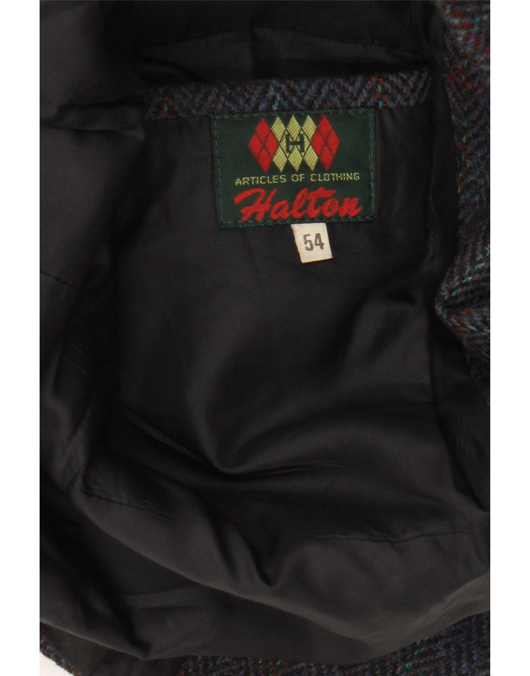 Vintage hombres 2 botones Blazer chaqueta IT 54 2XL azul marino pata de gallo
