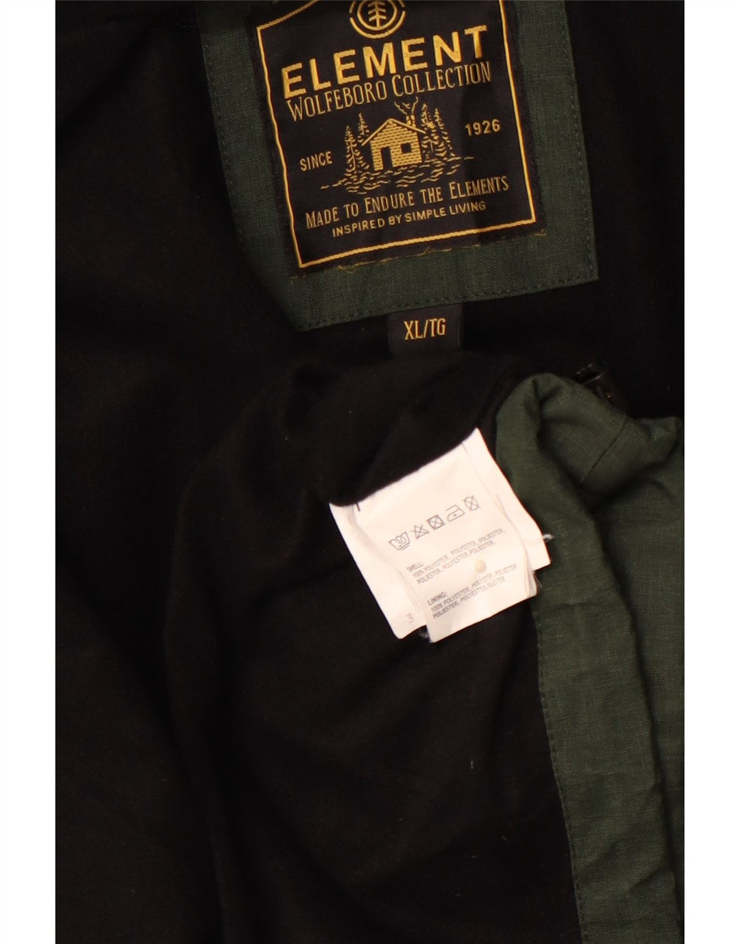 ELEMENT Chaqueta cortavientos con capucha para hombre UK 42 XL Caqui Poliéster