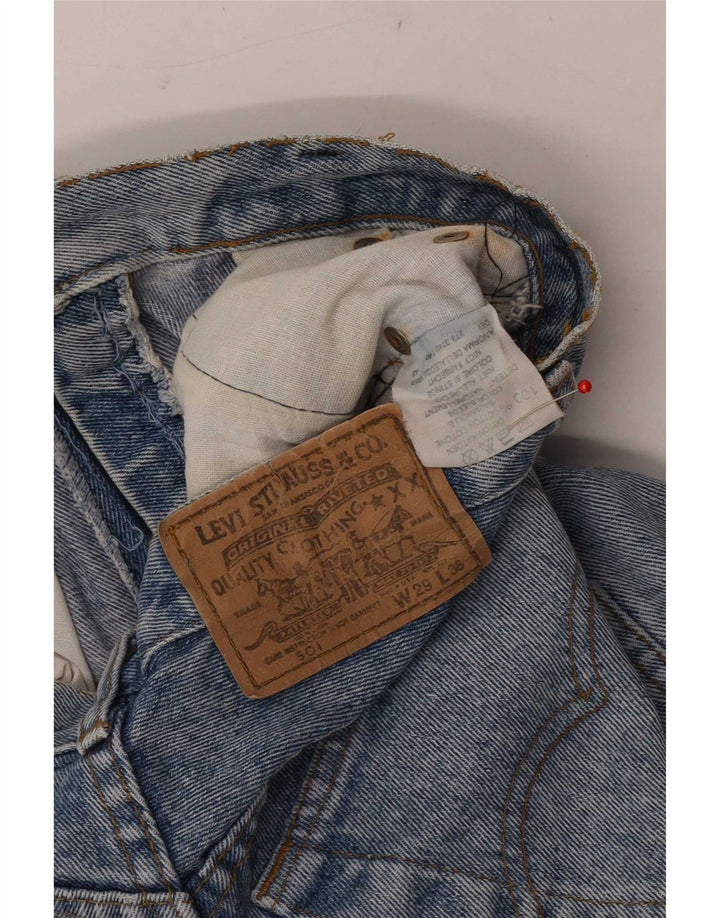 Levi's Mujer 501 Shorts Vaqueros W29 Algodón Azul Medio