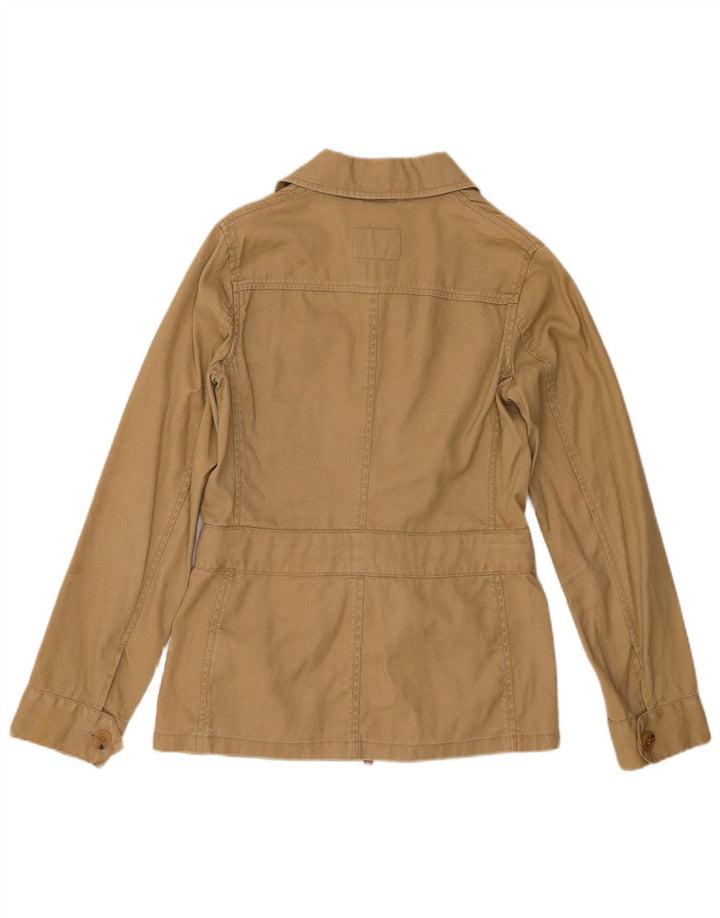 Massimo Dutti Chaqueta Utility Mujer EU 36 XS Caqui Lino