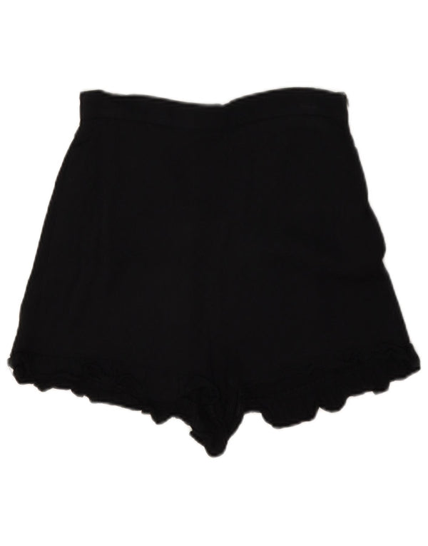 Zara Mujer Pantalones Calientes De Cintura Alta XS W24 Negro