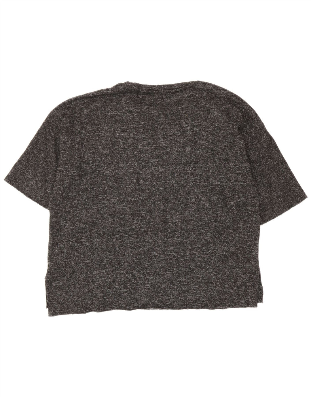 Zara Mujer Camiseta Extragrande Top UK 44 Poliéster Moteado Gris Medio