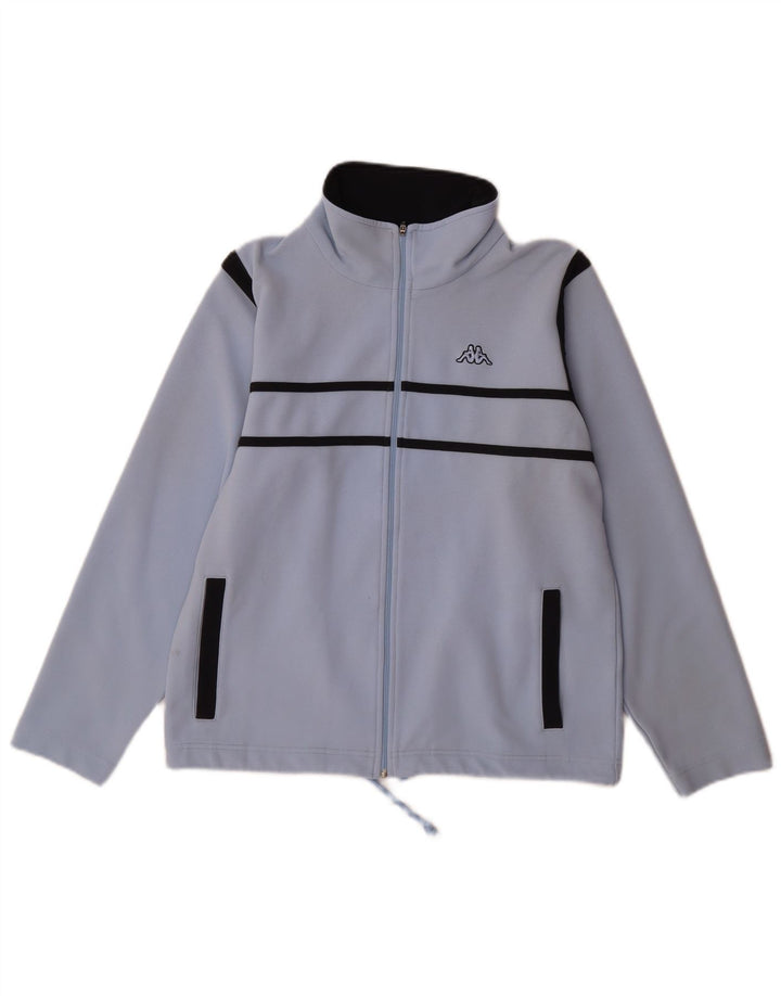 KAPPA Chaqueta de chándal para mujer UK 44 Azul medio Poliéster con bloques de color