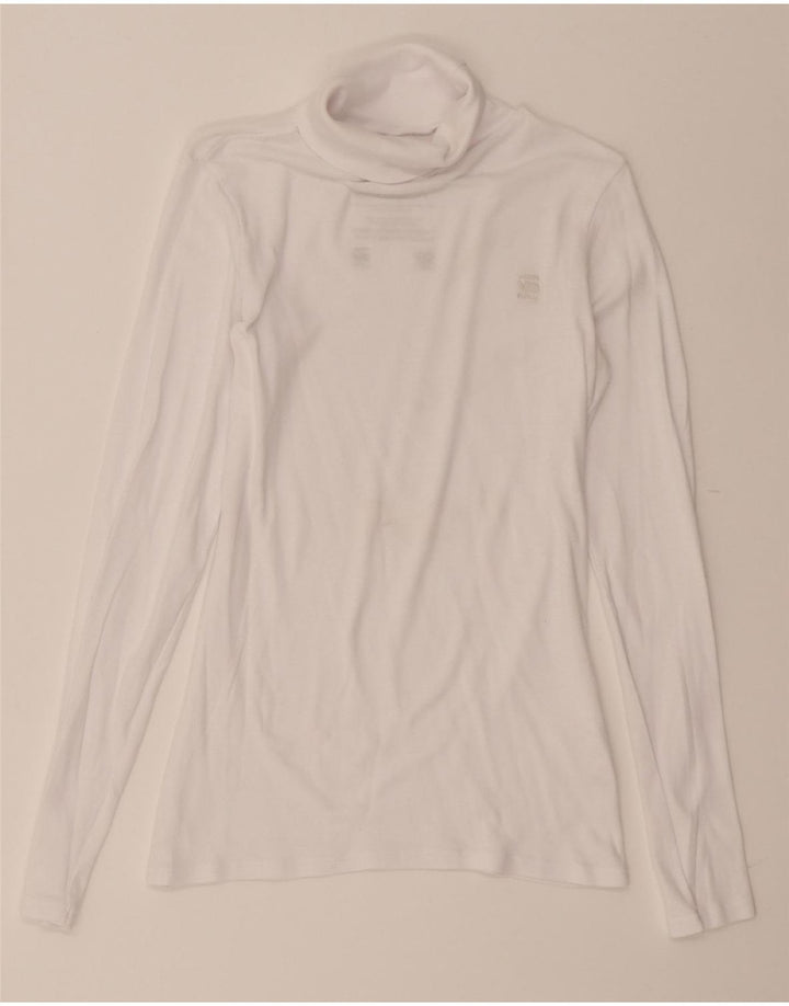 G-STAR Womens Top Long Sleeve UK 10 Small White Vintage G-Star and Second-Hand G-Star from Messina Hembry 