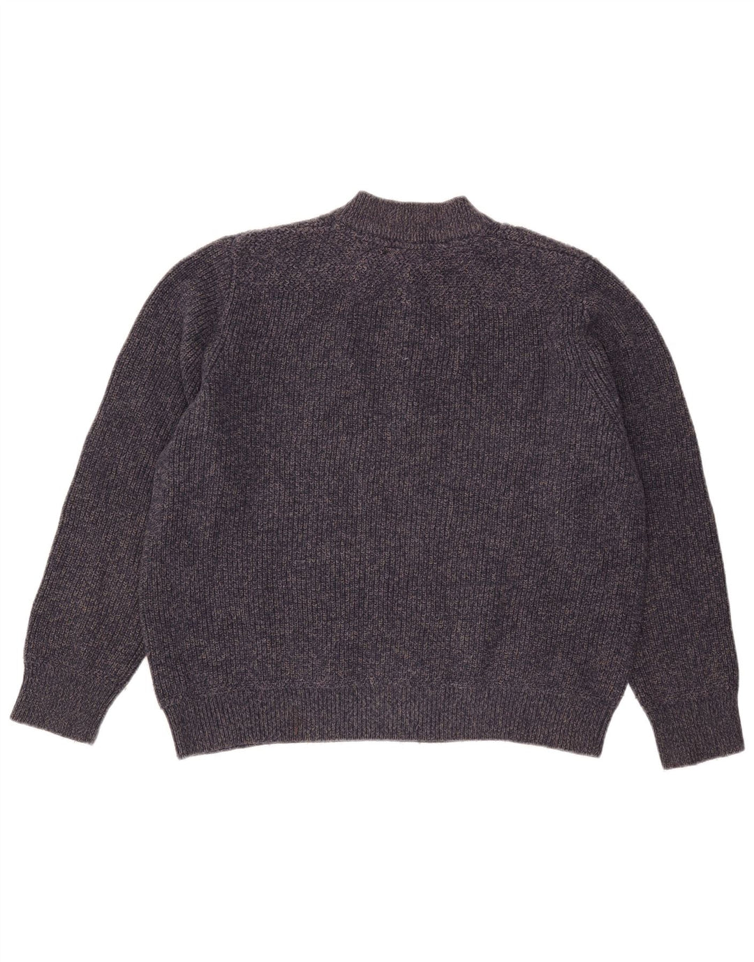 Eddie Bauer Suéter tipo jersey con cuello y botones para hombre, tamaño grande, algodón moteado en azul marino