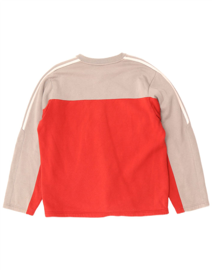 Adidas Hombre Sudadera Jumper UKI 38/40 Medio Rojo Colorblock Algodón
