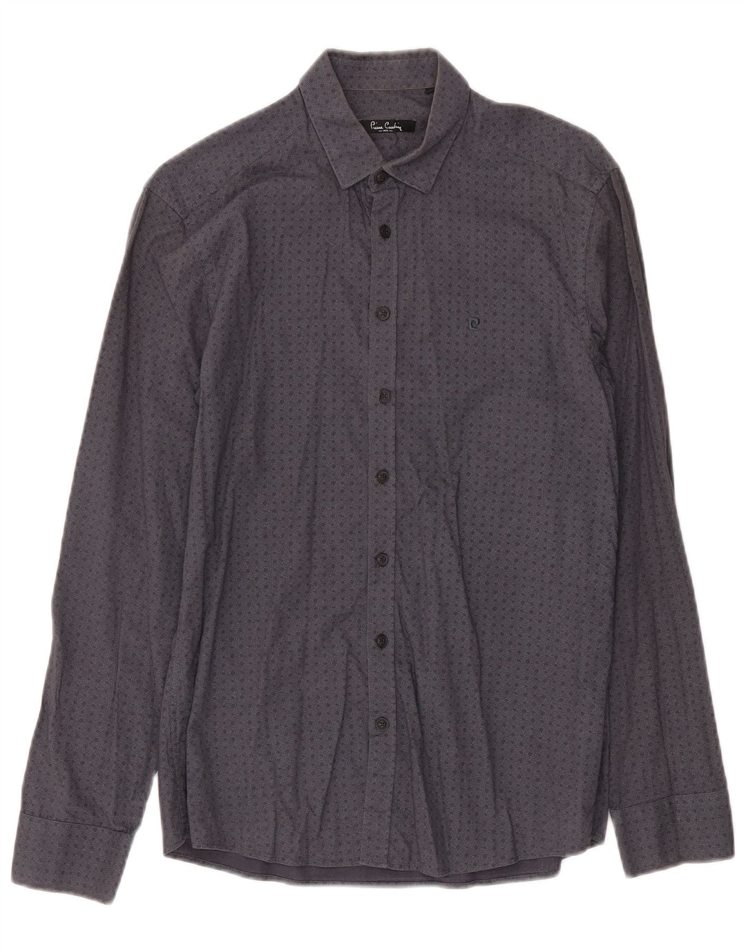 Camisa Pierre Cardin Hombre Pequeña Algodón Moteado Gris