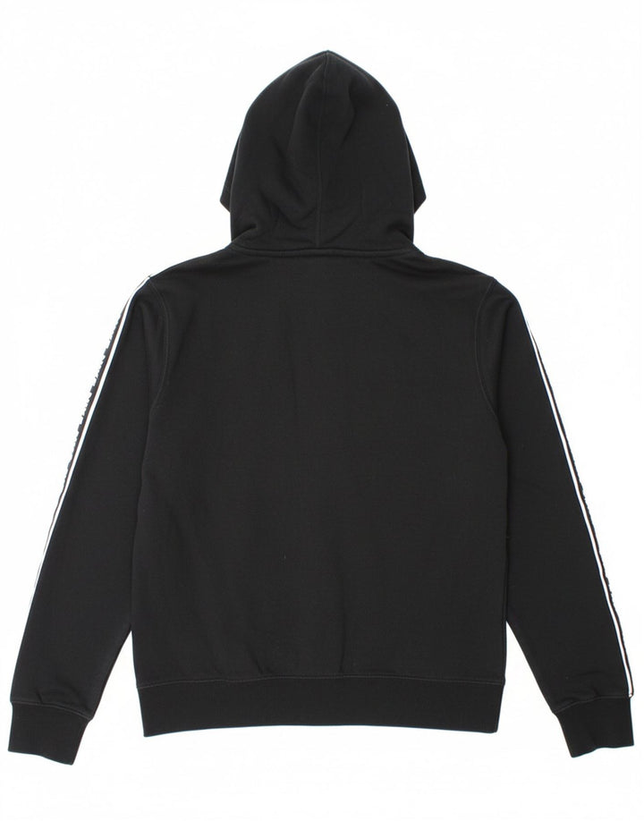 NIKE Mens Graphic Hoodie Jumper Small Black Cotton