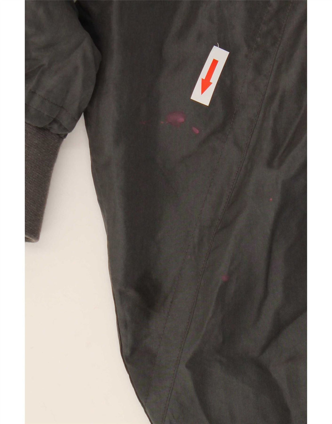 Vintage hombres bomber chaqueta Reino Unido 38 seda gris medio
