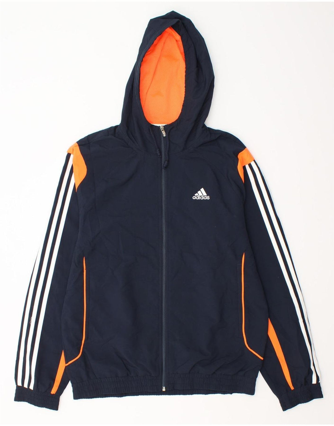 Adidas - Chaqueta de chándal con capucha para hombre, talla pequeña, color azul marino