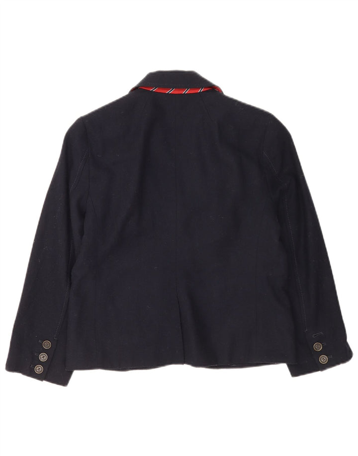 Abercrombie & Fitch Chaqueta tipo blazer de 2 botones para mujer UK 40 Azul marino mediano