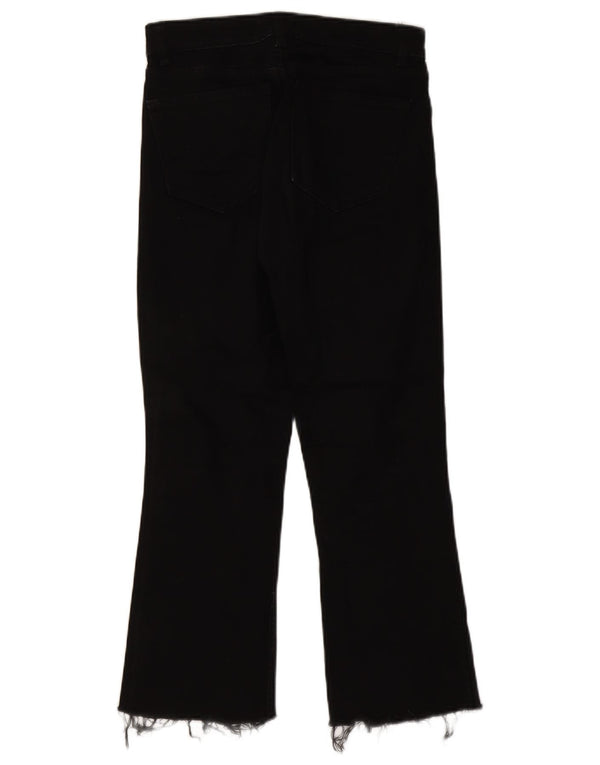 Zara Jeans con corte de bota y cintura alta para mujer EU 38 Small W28 L25 Algodón negro