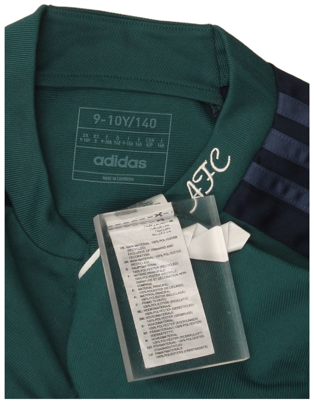 ADIDAS Camiseta gráfica Fly Emirates para niños 9-10 años Bloque de color verde