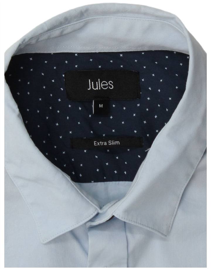JULES Mens Extra Slim Fit Shirt Medium Blue Cotton