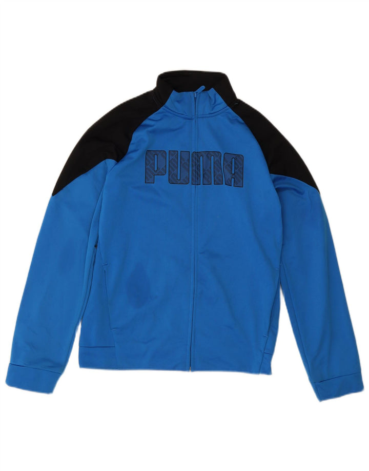 Puma - Chaqueta de chándal con gráfico para niños, 13-14 años, color azul