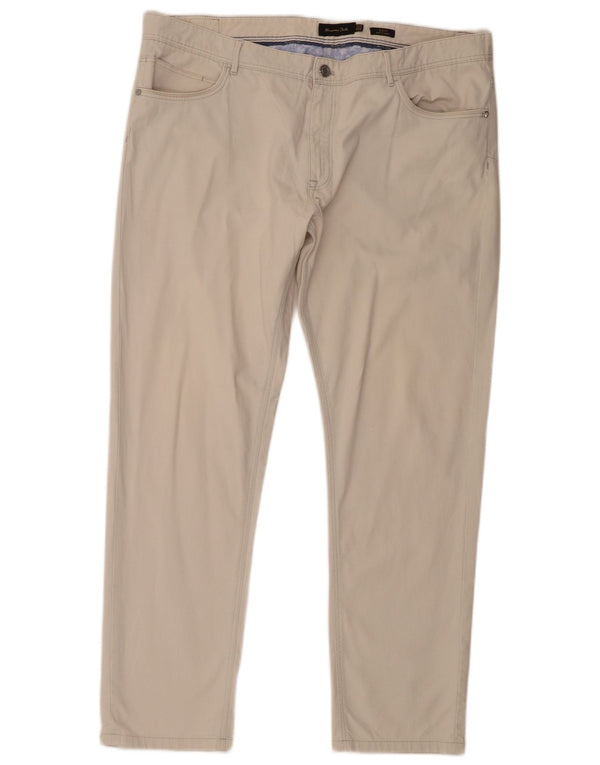 Massimo Dutti Pantalón Casual Slim Fit Hombre EU 50 2XL W40 L31 Beige