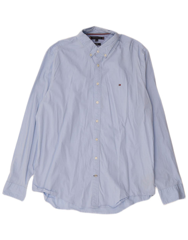 Tommy Hilfiger Camisa Slim Fit para Hombre 2XL Algodón Azul