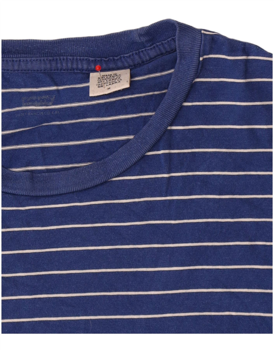 Levi's Hombre Camiseta Top Algodón Rayas Azul Medio