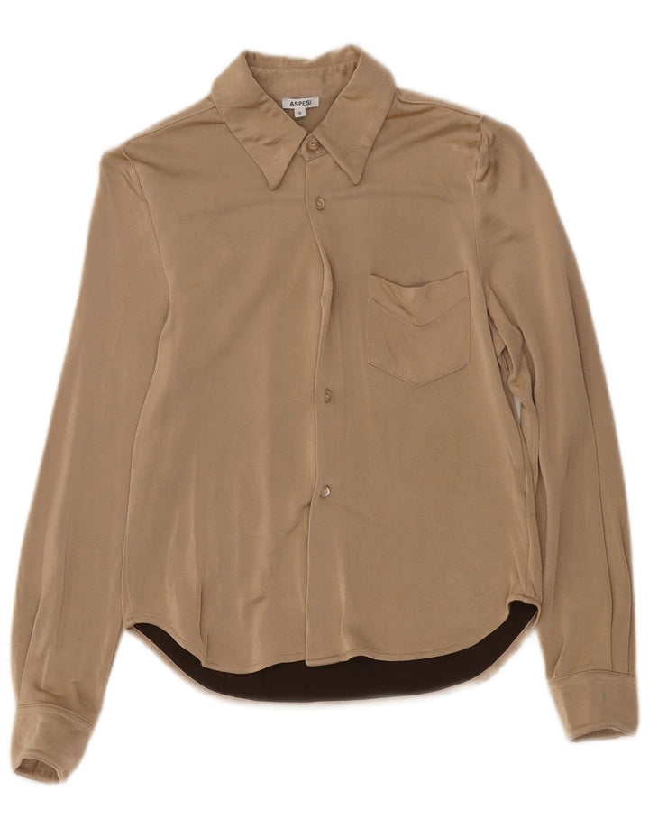 Camisa Aspesi Mujer UK 10 Small Beige