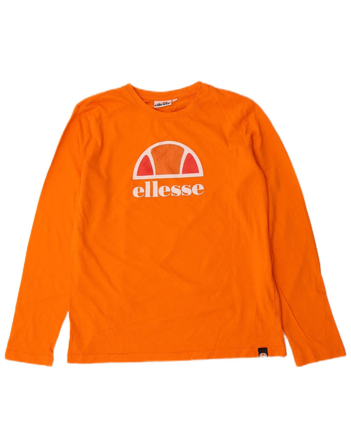 Ellesse Boys Graphic Top Manga Larga 13-14 Años Naranja Algodón