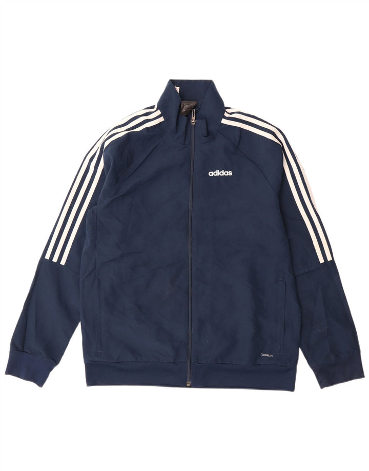 Adidas Chicos Climalite Chándal Top Chaqueta 13-14 Años Azul Marino Poliéster