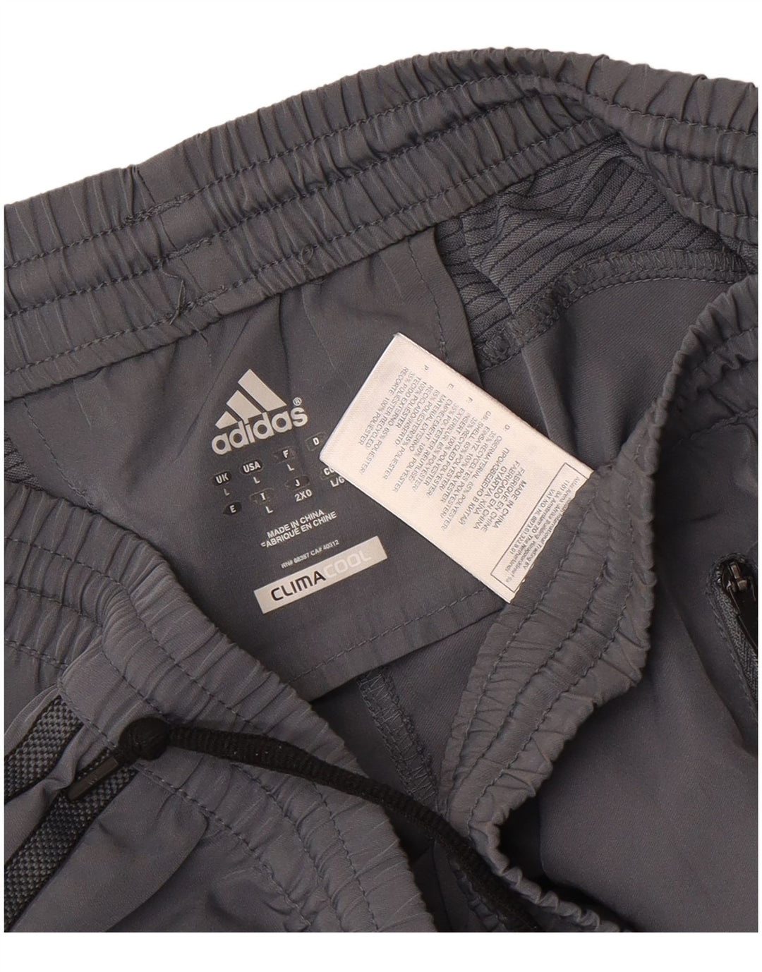 Adidas Mens Climacool Sport Shorts Grande Gris Colorblock Poliéster