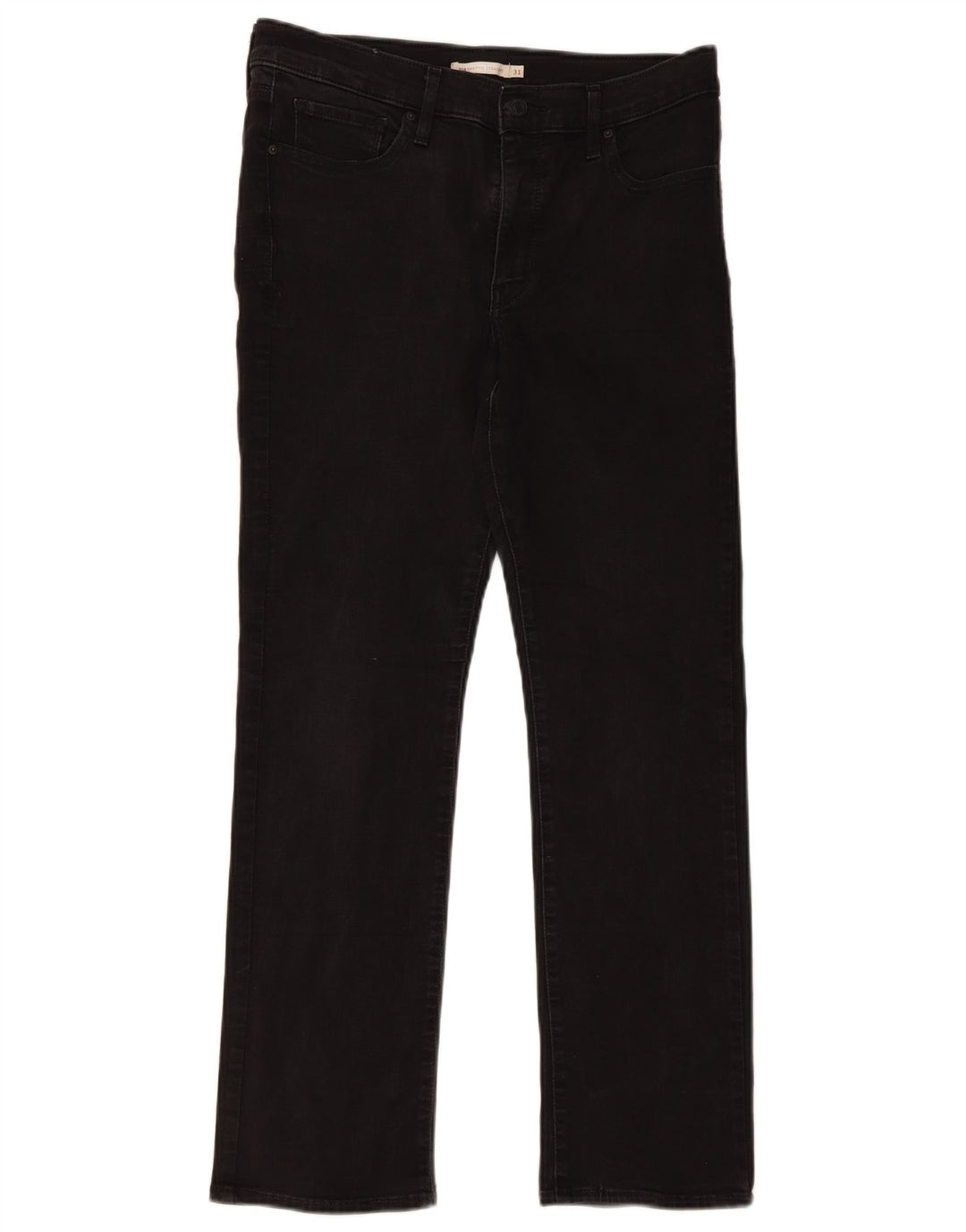 Levi's Mujer 314 Shaping Straight Jeans W31 L30 Algodón Negro
