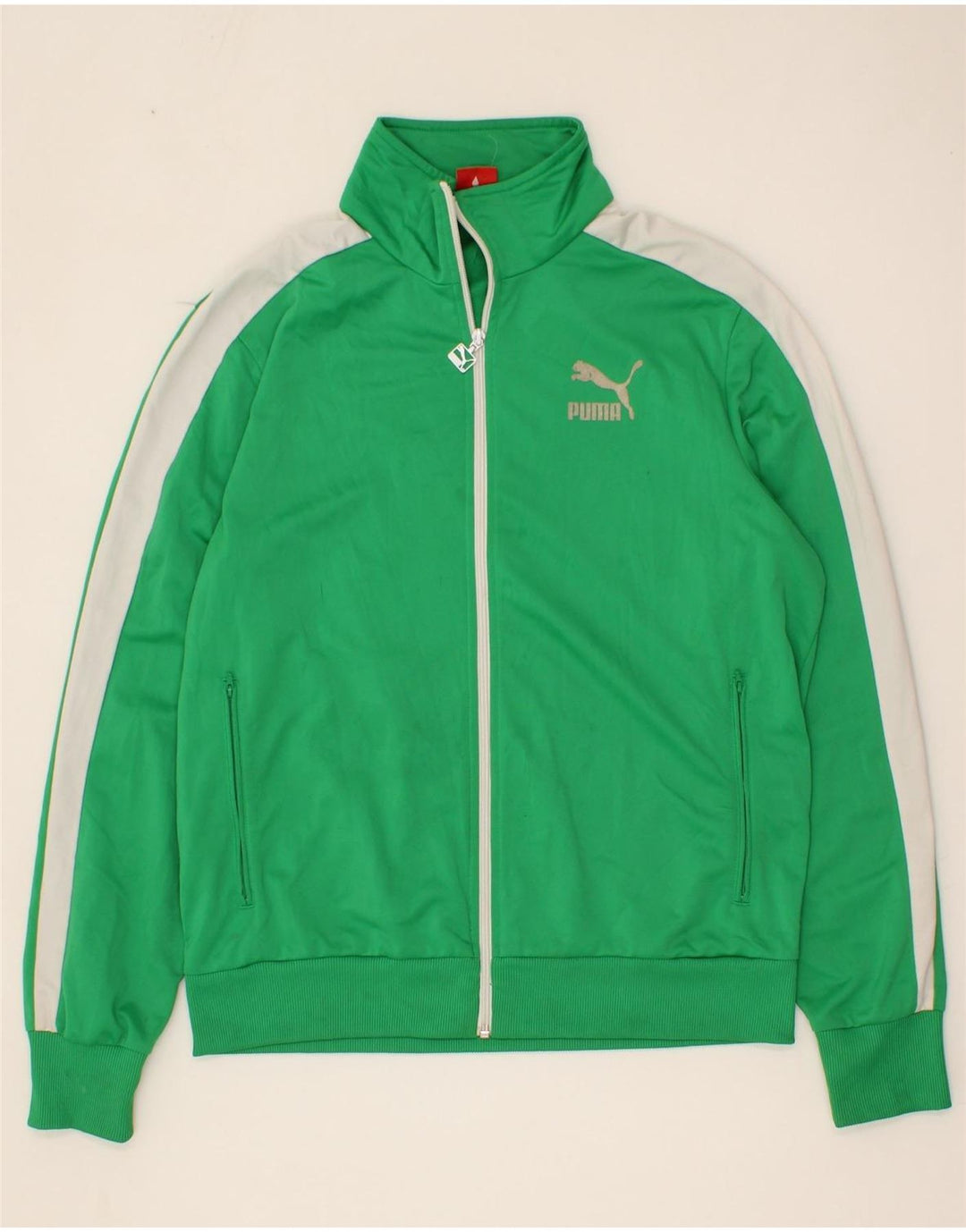 PUMA Chaqueta superior de chándal para hombre Poliéster verde grande