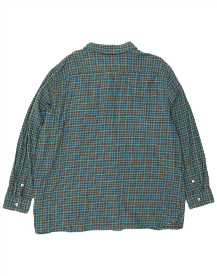 Levi's Camisa holgada de franela XL de algodón a cuadros verdes para hombre