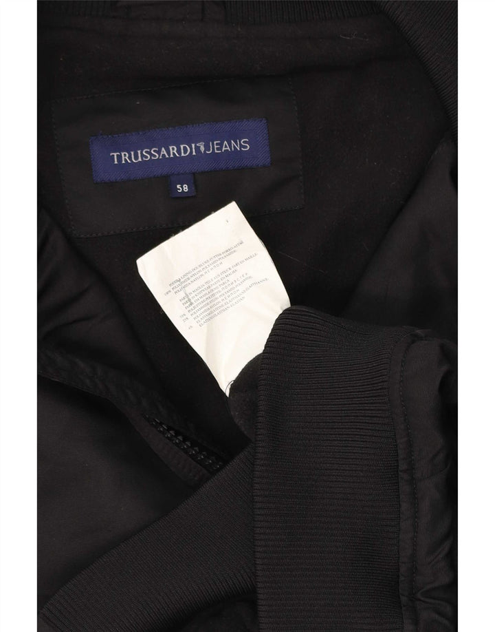 Cazadora Bomber Hombre Trussardi Jeans IT 58 4XL Negro Poliéster