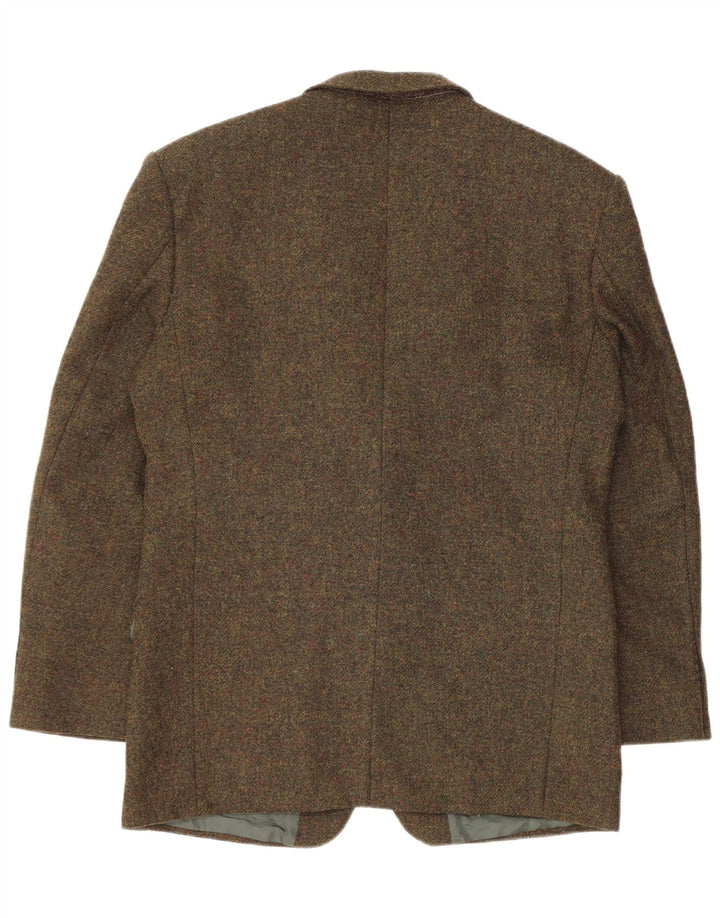 VINTAGE Chaqueta Blazer de 2 botones para hombre Reino Unido 38 Medio Caqui Flecked