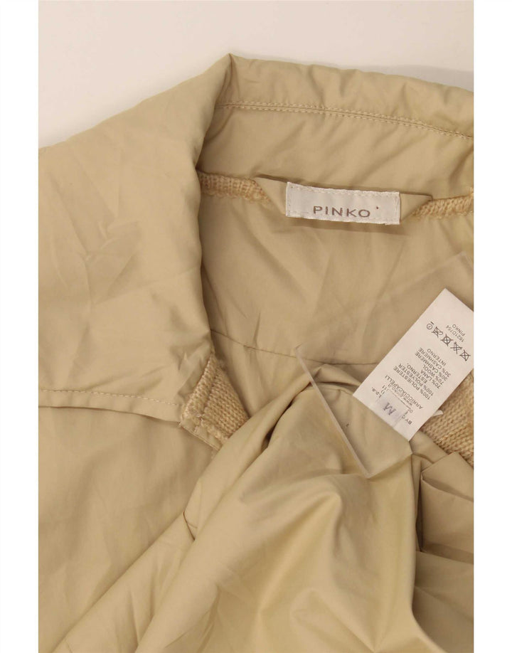 Pinko Gabardina para mujer UK 42 Poliéster beige medio