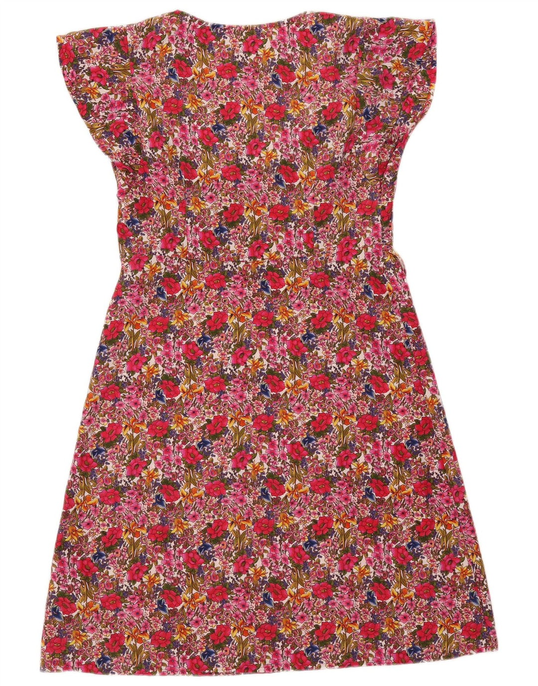 Marks & Spencer Vestido acampanado para mujer UK 40 Pequeño Poliéster floral rosa