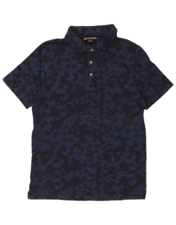 MICHAEL KORS Polo para hombre pequeño azul marino camuflaje algodón