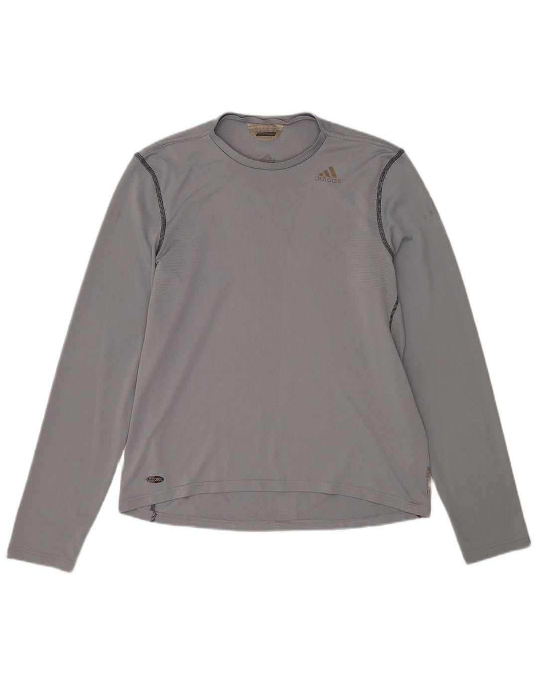 Adidas Hombre Climacool Top Manga Larga Poliéster Gris Medio