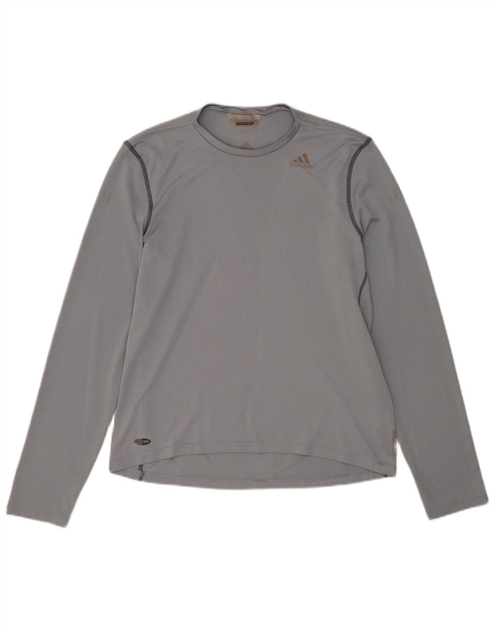 Adidas Hombre Climacool Top Manga Larga Poliéster Gris Medio