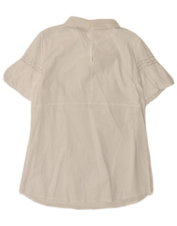 BENETTON Blusa para Mujer Top UK 42 Medio Blanco