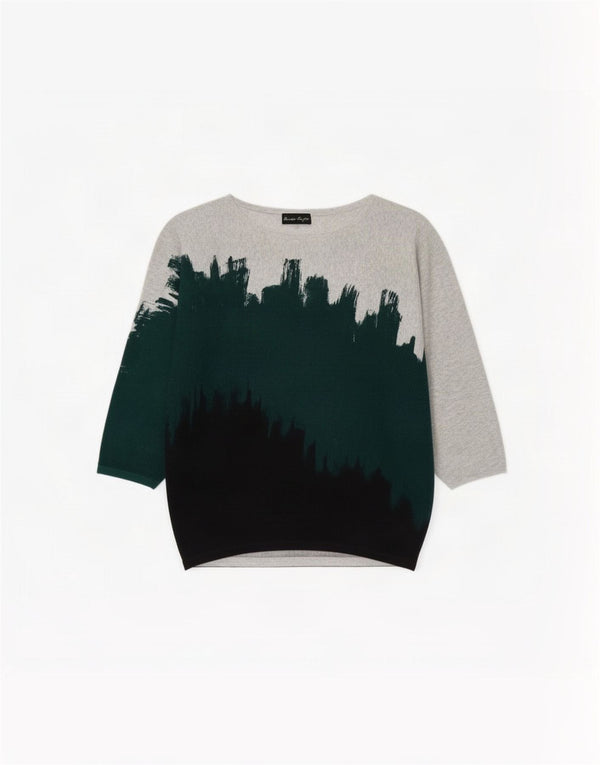Phase Eight Suéter tipo jersey con cuello barco para mujer UK 6 XS Gris Colorblock