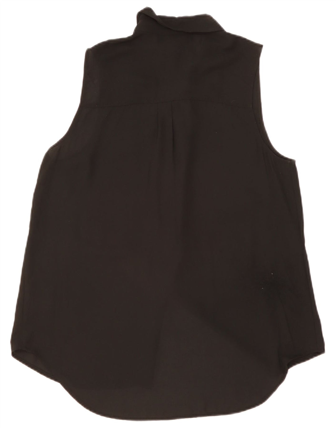 Mossimo Vestido Camisero Sin Mangas para Mujer UK 46 Grande Poliéster Negro