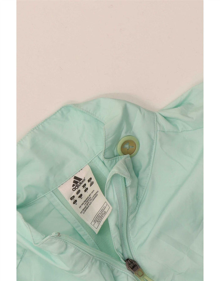 Adidas Mujer Chándal Top Chaqueta UK 12 Medio Verde Poliéster Deportes