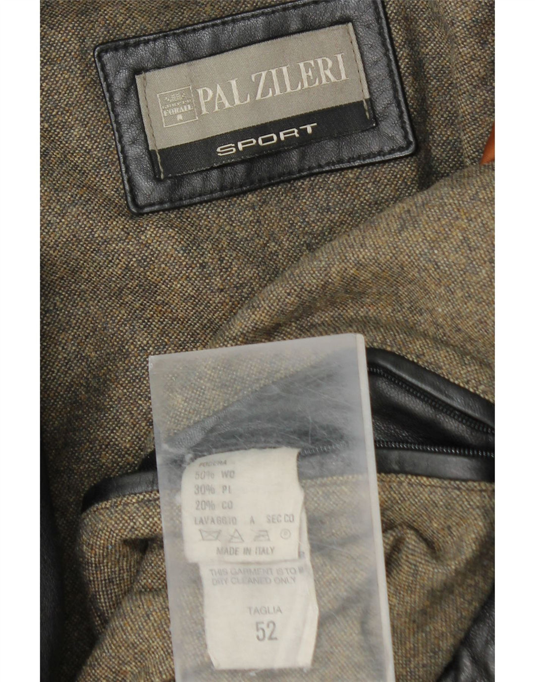 Pal Zileri Abrigo de cuero para hombre IT 52 XL Cuero negro