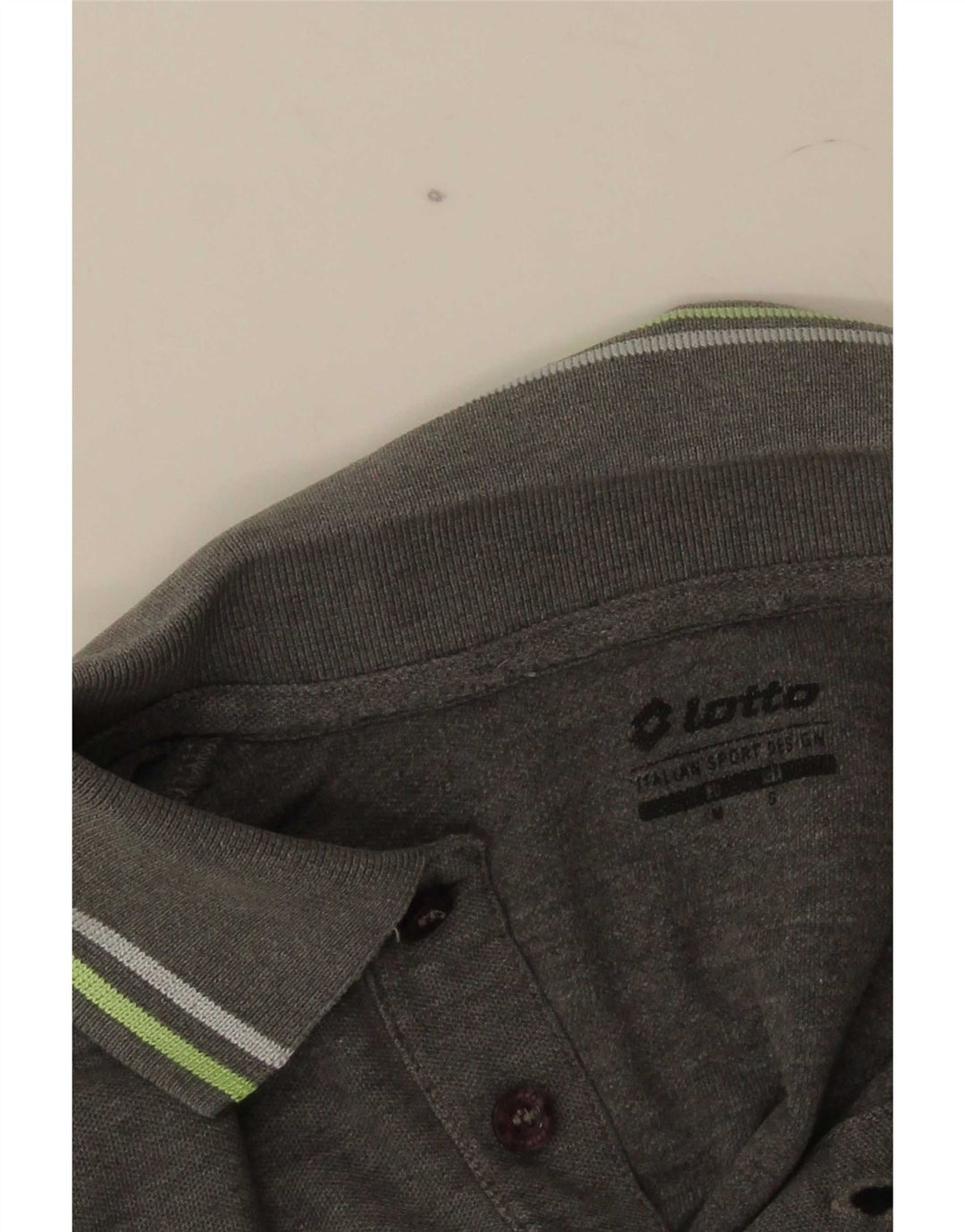 Lotto Polo De Manga Larga Para Hombre Pequeño Gris A Rayas